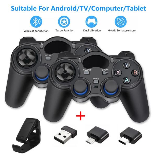 Gamepads 2,4 G Wireless Game Controller Joystick Gamepad mit OTG Konverter für PS3 Android TV Box Raspberry Pi 4 Retropie Retroflag NESPi