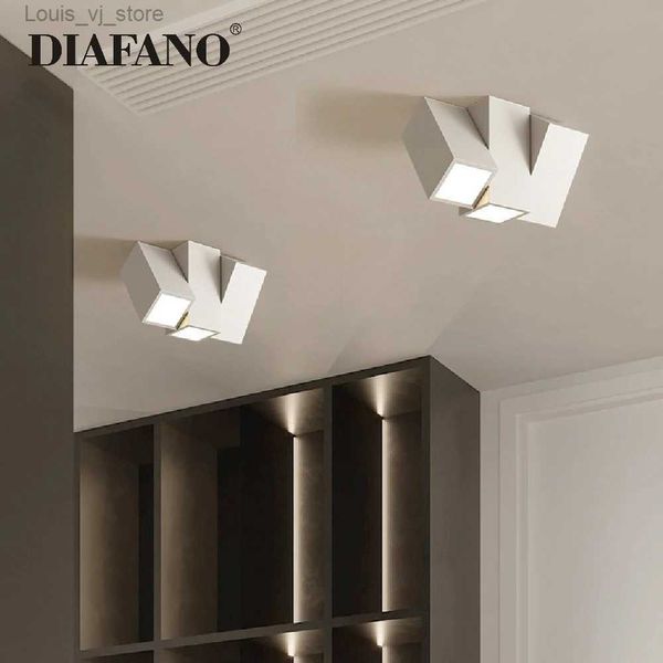 Downlights Dimmable Superfície Quadrada Montado LED 18W 20W 22W COB Luzes de teto AC85 ~ 265V Lâmpada de fundo Iluminação interna YQ240226