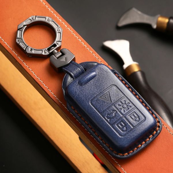 Smart Key Cover Fob Custodia portachiavi per auto Shell per Volvo S60 V60 S70 V70 XC60 XC70 S60L S80L Vera pelle