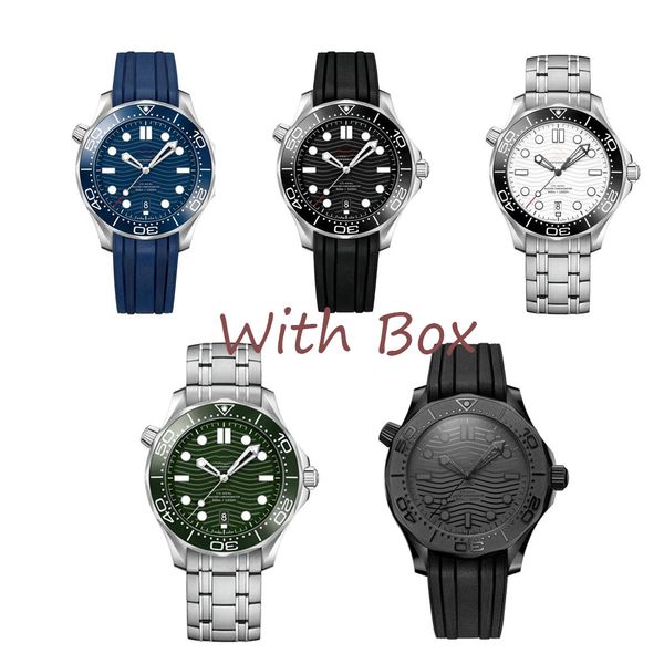 w1_shop Relógio masculino relógios de alta qualidade relógios de grife 42 mm O M G relógio mecânico pulseira de aço relógio de luxo pulseira de borracha relógio de designer masculino malha feminina relógio ondulado 001