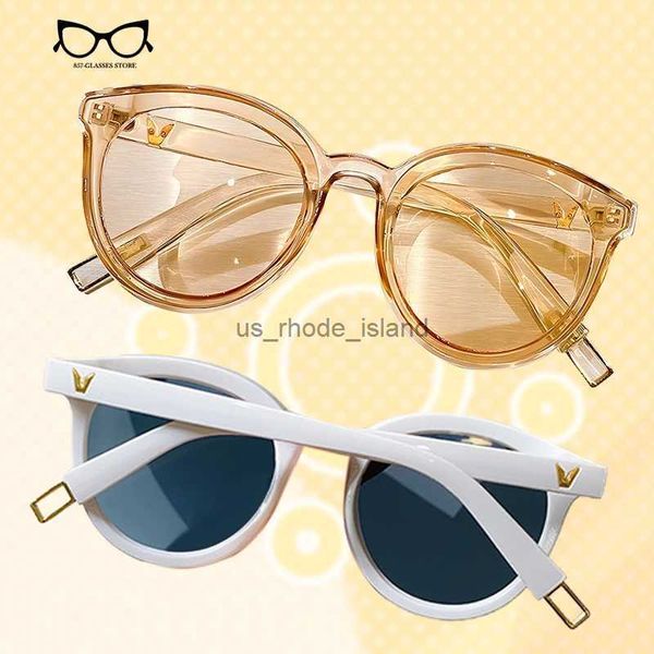Óculos de sol enquadramentos novos óculos de sol da moda meninos da marca de meninos redondos redondos infantis de sol com copos de sol espelhado óculos de óculos de óculos de óculos uv400