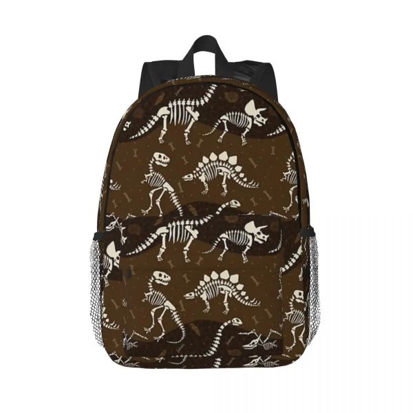 Mochila dinossauro fóssil padrão mochilas meninos meninas bookbag casual crianças sacos de escola portátil bolsa de ombro grande capacidade