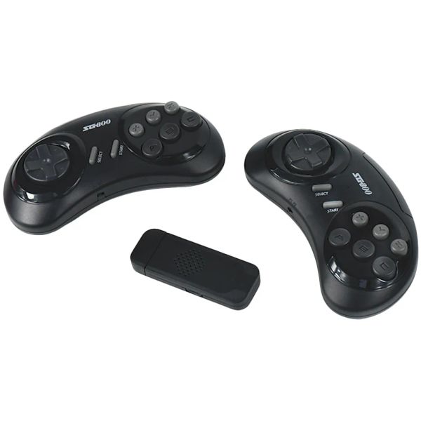 GamePads SG800 HD Video Game Consoles com 2 controladores de jogo 2.4g Receptor sem fio interrompido 688 jogos para Sega Mega Drive Genesis