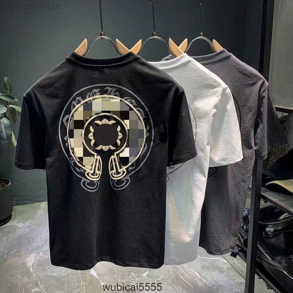 Yaz Haçlar T-Shirts Erkek Tişört Tasarımcı Erkekler Kadınları Krom Thirts Gevşek Kalp ch Baskı Kısa Kol Günlük Chromees Man Tee Giyim 782