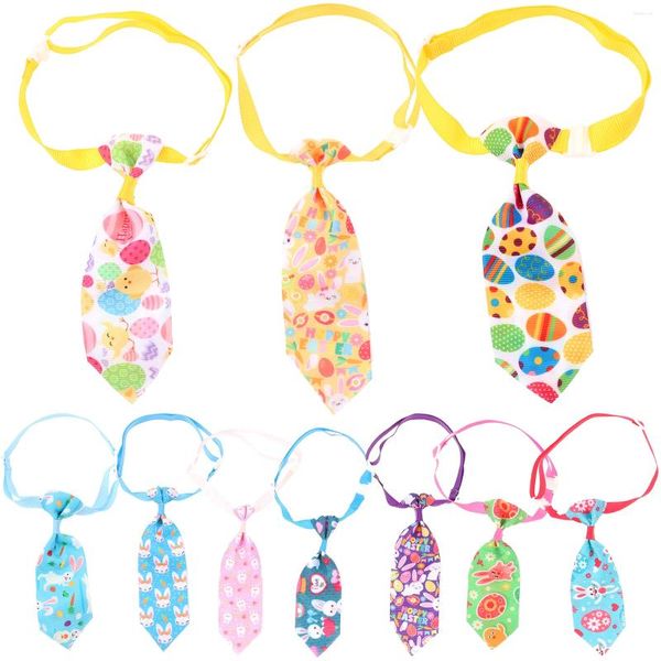 Abbigliamento per cani 10 pezzi Cravatta per animali domestici Cravatte regalo Collare per gatti Tessuto decorativo pasquale per cani Gatti