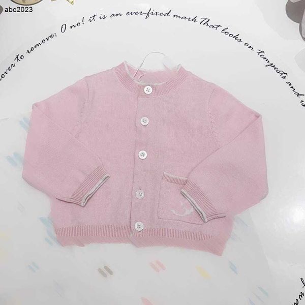 Classics Kinder-Strickjacke, schöner rosa Babypullover, Größe 73–150, langärmliger Kinderpullover, gestrickte Babyjacke, 20. Dezember