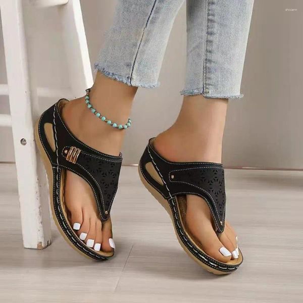 Scarpe eleganti 1 paio di sandali con zeppa tacco punta aperta da indossare ogni giorno piattaforma casual traspirante accessorio per le vacanze da donna