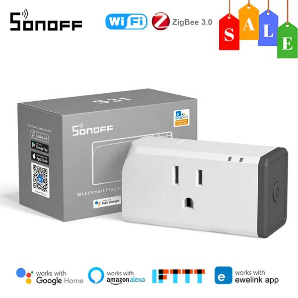 Control Sonoff S31 Lite Smart Flug Bize WiFi/ Zigbee Akıllı Güç Fişi Uygulaması/ Voice/ Lan Ewelink Uygulaması Denetim Destekleri Alexa Google Home