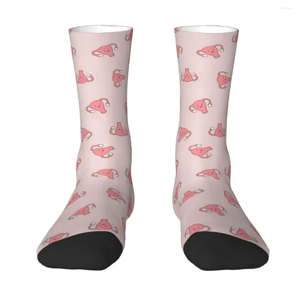 Calzini da uomo Crazy Happy Uterus in rosa ripetizione piccola adulto unisex uomo donna