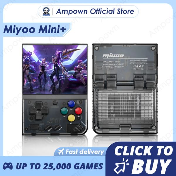 Игроки MIYOO Mini Plus Портативная портативная игровая консоль в стиле ретро V2 Mini + IPS-экран Игровая консоль Linux Система Классический игровой подарок для ребенка