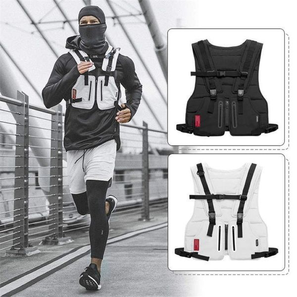 Novo multi-função colete tático esportes ao ar livre de fitness homens tops de proteção colete bolsos com zíper saco da cintura t200113198v
