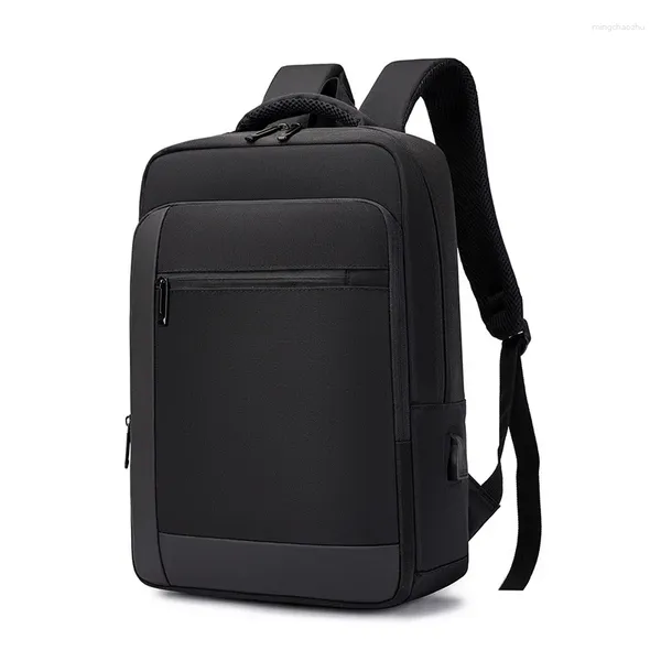 Rucksack 15,6 Zoll Unisex Einfache Business Wasserdicht Erweiterbar USB Lade Laptop Computer Große Kapazität Reise Handtasche