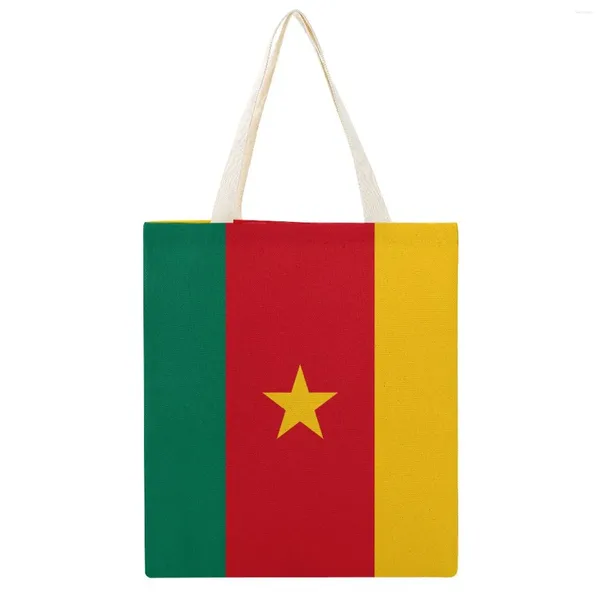 Einkaufstaschen, Kamerun-Flagge, Minirock, Kamerun-Kleid, Leinentasche, lustige Neuheit, großer Martin-Rucksack, Vintage, lässige Grafik-Tragetaschen