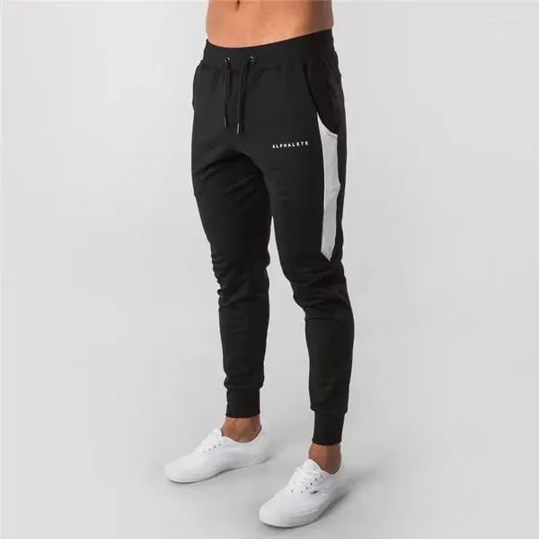 Erkekler Pantolon 2024 Erkekler İnce Sweat Pıhtıları Alphalete Spor Salyaları Fitness Vücut Geliştirme Pantolon Adam Jogger Egzersiz Günlük Moda