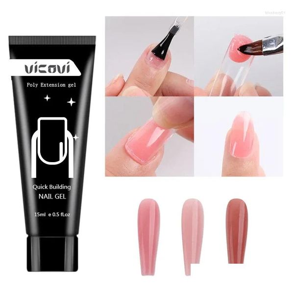 Gel per unghie Vii 10 Estensione colore Acrilico Uv Led Builder Forma punta rapida Jelly Crystal Tslm1 Consegna goccia Salute Bellezza Art Salon Oti1M