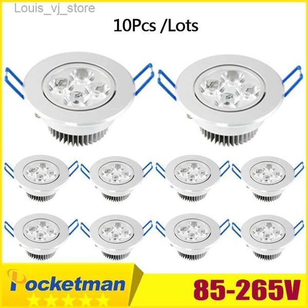 Downlights 10pcs /lotti Downlight LED Dimmabile 5 Spotlight Accogliente Spot Affermazione Lampada del soffitto Bianco caldo per la casa YQ240226