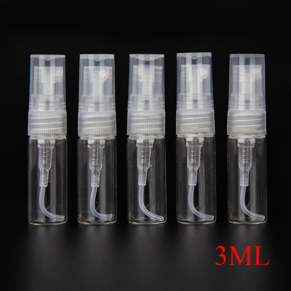 Toptan 3000pcs/Lot Küçük Parfüm Şişeleri Atomizer Doldurulabilir Pompa Sprey Şişeler 3ml Örnek Parfüm Şişeleri DHL Ücretsiz Kargo