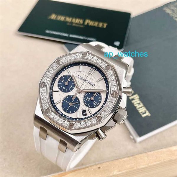 Relógios luxuosos Audemar Pigue AP Royal Oak Offshore Série 26231ST Olhos azuis de aço fino Wang Ziwen com o mesmo conjunto de relógio mecânico feminino FUN 6SQM