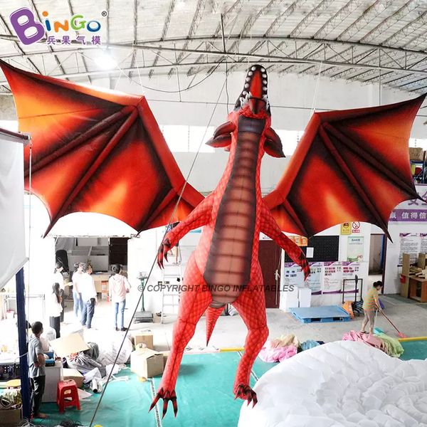 Atacado ao ar livre gigante 6 m de altura publicidade inflável dragão voador dos desenhos animados para decoração de festa com ventilador de ar brinquedos esportes