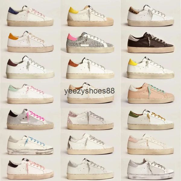 Goldenss Gooose Italia Scarpe firmate di marca Nuove donne Super Hi Star Sneakers Donna Uomo Scarpe Paillettes Classico Bianco Do-vecchio sporco