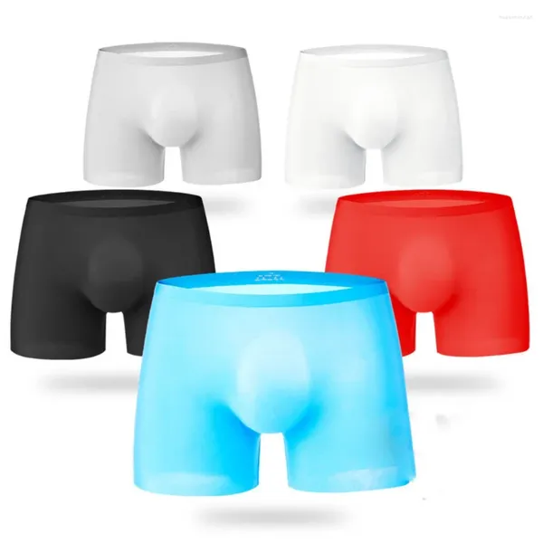 Cuecas masculinas calcinha de algodão roupa interior masculina de uma peça 3d sem costura gelo seda respirável briefs boxer