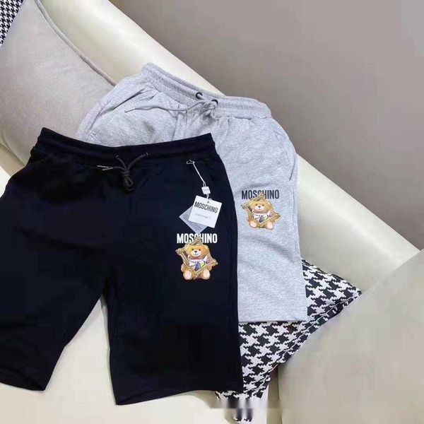 Moschino Moschinop Short Guard Calças Shorts esportivos soltos casuais para pais e filhos com cordão