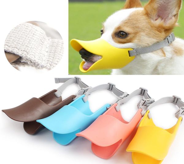 Hund Maulkorb Silikon Ente Mund Maske Maulkorb Rinde Biss Stop Kleine Hund Antibite Masken Für Hund Produkte Haustiere Dekoration Dropship9828515