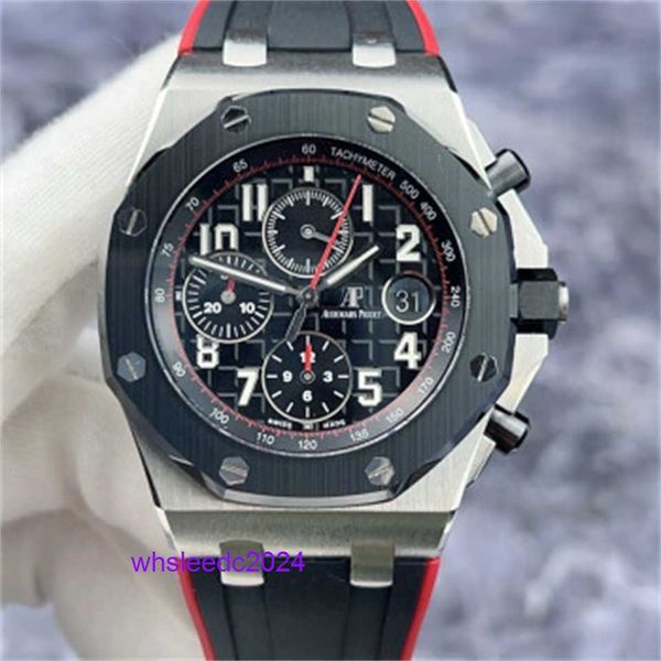 Швейцарские механические часы Audemar Pigue Epic Royal Oak Offshore Series 26470so Вампир с керамическим кольцом Прецизионные стальные часы с хронографом Мужские автоматические часы HB WJND