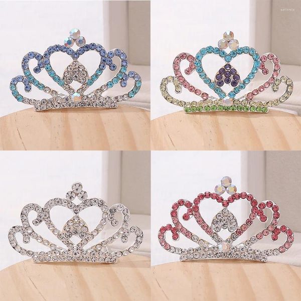 Haarspangen Mini Tiara Prinzessin Krone Kamm Kostüm Zubehör 12 Zähne Seitenkämme für Party Mädchen Kinder ML