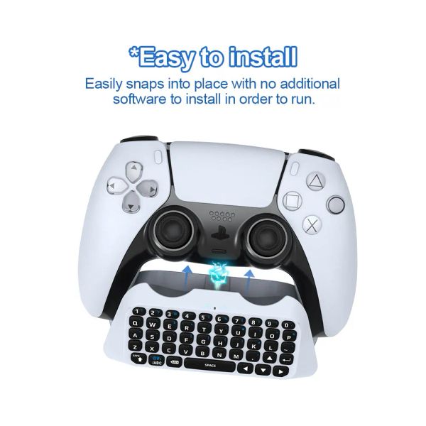 Gamepads Kablosuz Klavye Denetleyicisi 3.5mm Oyun Tutucu Klavye BluetoothCompatible Sony PS5 Gamepad Mount Mini Tuş Takımı için