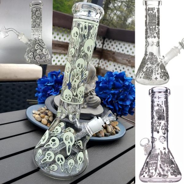 Tubi per l'acqua in vetro per fumatori Soffione doccia invertito Bong in vetro percolatore in vendita online Narghilè Riciclatore Perc Bubbler con giunto maschio da 14,5 mm