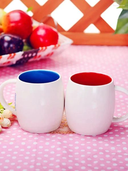 Canecas Barriga de tambor de vinho e caneca podem ser impressas com copos de café minimalistas personalizados copo de casal simples para vendas