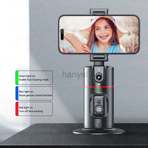 Selfie Einbeinstative 2023 Neue 360 Rotation Gimbal Stabilisator Selfie Stick Einbeinstativ Desktop Tracking Gimbal PTZ Für Tiktok Smartphone Live 24329