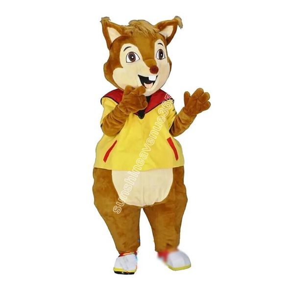 Nuovo costume da mascotte felice volpe leggera realistica per adulti Costume operato personalizzato a tema costume