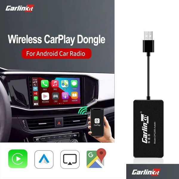 Другая автомобильная электроника Carlinkit Беспроводной адаптер Carplay USB-проводной Android-ключ для вторичного рынка Sn Car Ariplay Smart Link Mirro Z Dhagk