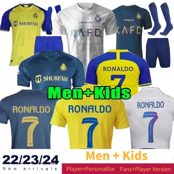 22-24 AL NASSR FC Maglie da calcio Ronaldo Terza 3a Jersey Football CR7 Gonzalo Martinez Talisca Ghislain Konan Vincent Aboubakar Mane Mane Shirt Team Kit Kit