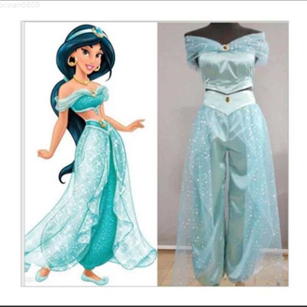 Lampada magica di Allah cos Abbigliamento cosplay per adulti della principessa Jasmine