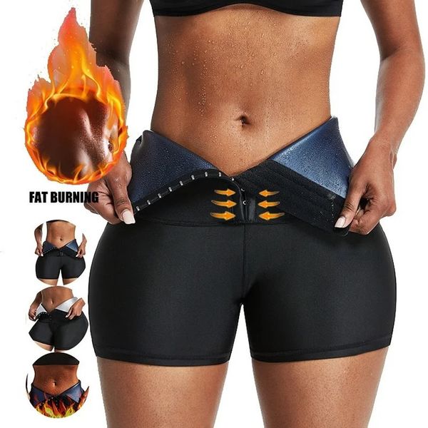 Sweat Sauna Cintura Trainer Corpo Shaper Shorts Slimming Belt Fitness Bainha Fajas Shapewear Mulheres Calças Barriga Thermo Gym Leggings 240220