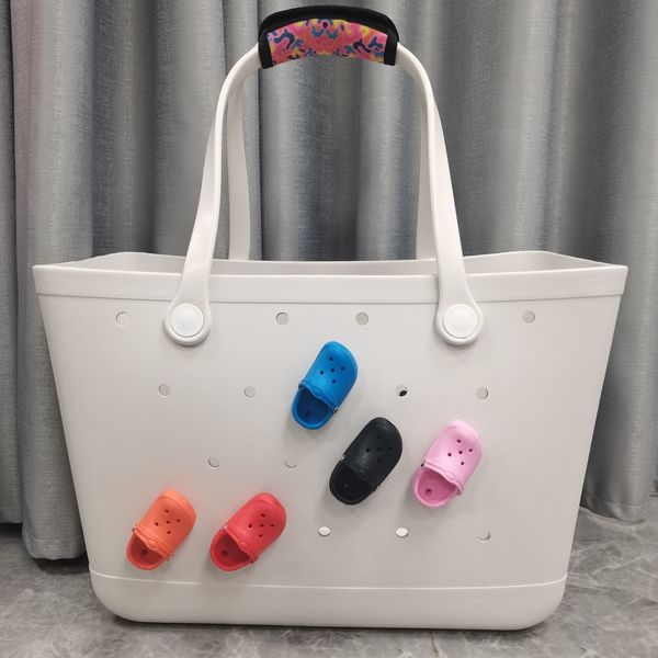 Donne Summer Bogg Borse Fashion Eva Bote grandi borse per la spesa bottoni impermeabili a ciondolo cartone animato per accessori per sacchetti da spiaggia