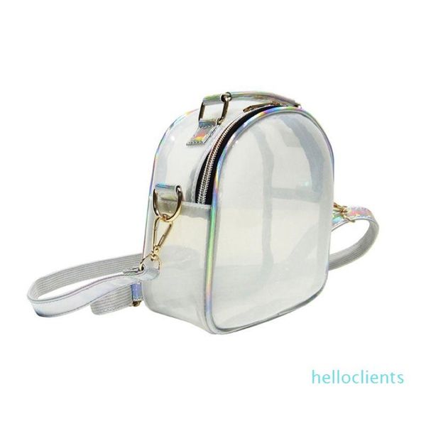 Bolsas de ombro Mulheres Meninas Crossbody Clear Bolsa Bolsa Jelly Doce Cor Oval Mini Transparente Phone252V