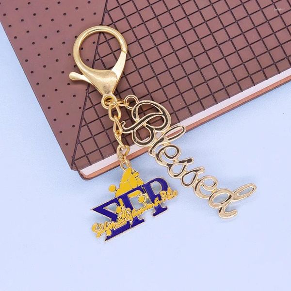 Schlüsselanhänger College Community Pretty Poodle Buchstaben Sigma Gamma RHO Society Blessed Schlüsselanhänger Schmuck