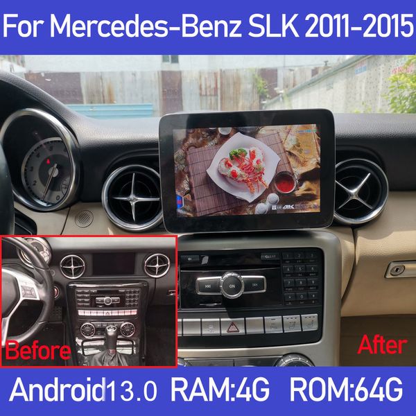 8,4-Zoll-Android13-Auto-DVD-Player GPS-Navigationskopfeinheit für Mercedes Benz SLK R172 NTG4.5 2010-2015 Autoradio Stereo-Multimedia mit CarPlay Android Auto-Auto-DVD