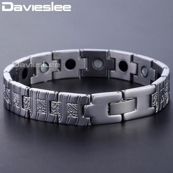 Link Chain Davieslee Watch Band Pulseira Mens Womens Pulseira Link Aço Inoxidável Ouro Prata Cor 12mm DKBM145289q