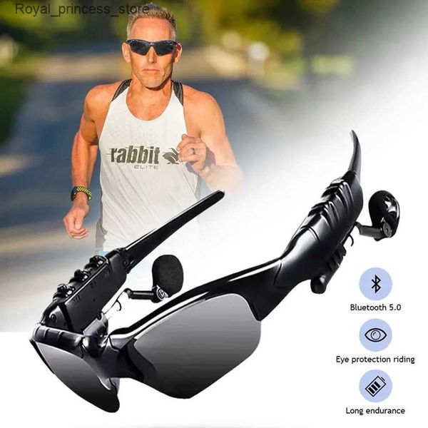 Sonnenbrille Intelligente Bluetooth-Audiobrille Outdoor-Sport Fahrrad Surround-Sound-Kopfhörer Musik hören Anrufe polarisierte Sonnenbrille Q240226