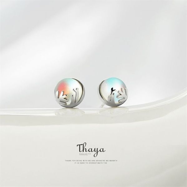 Thaya 925 prata aurora floresta brincos design original jóias para mulheres presente elegante 210506240r