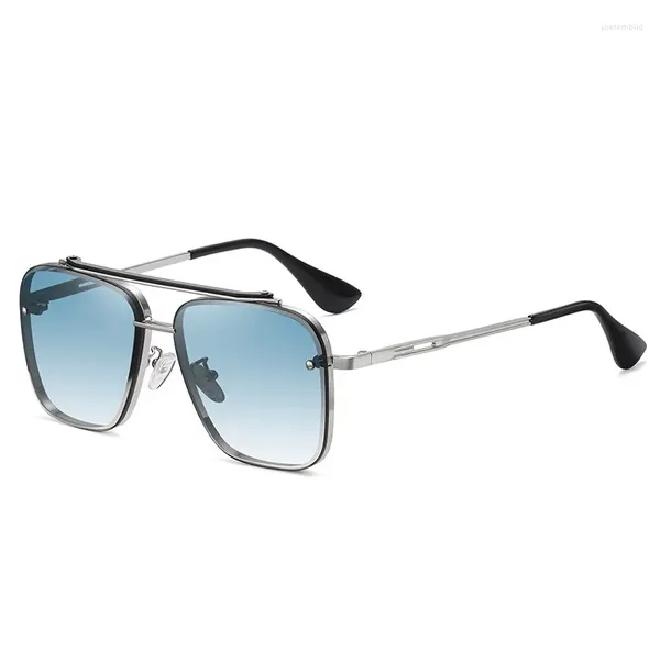 Sonnenbrille Metall Punk Großen Rahmen Für Männer Frauen Coole Fahren Gläser Marke Design Quadrat Sonne Brille UV400 Brillen