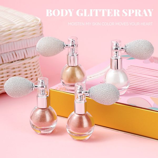 Spray in polvere schiarente di diamanti Evidenzia Blush Skin Diamond Glitter Polvere brillante Spray Cipria per il corpo Cosmetico per il contorno del viso