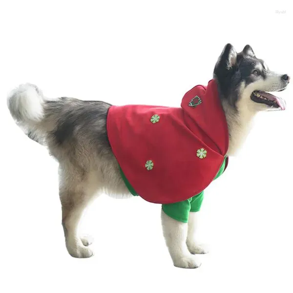 Vestuário para cães Roupas de Natal Vermelho Xmas Pet Coat Outfit Party Costume Manto Santa Rena Dress Up para Médio Grande Animais M-6XL Tamanho