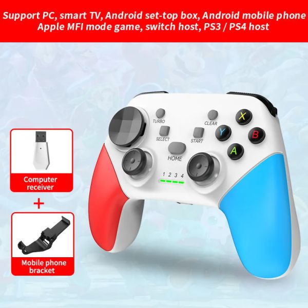 Gamepads Wireless BT Game Controller für Switch Pro PC Android IOS Tablet Smart TV PS3 PS4 Gamepad Joystick Steuerung mit Turbo Vibration