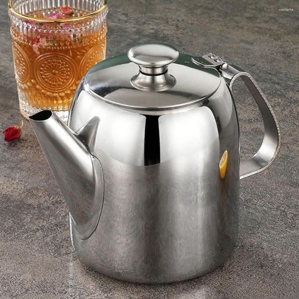 Wasserflaschen Edelstahl Wasserkocher Vintage Tee Teekanne für Herd Hohe Kapazität Moderne kleine Reise Metall